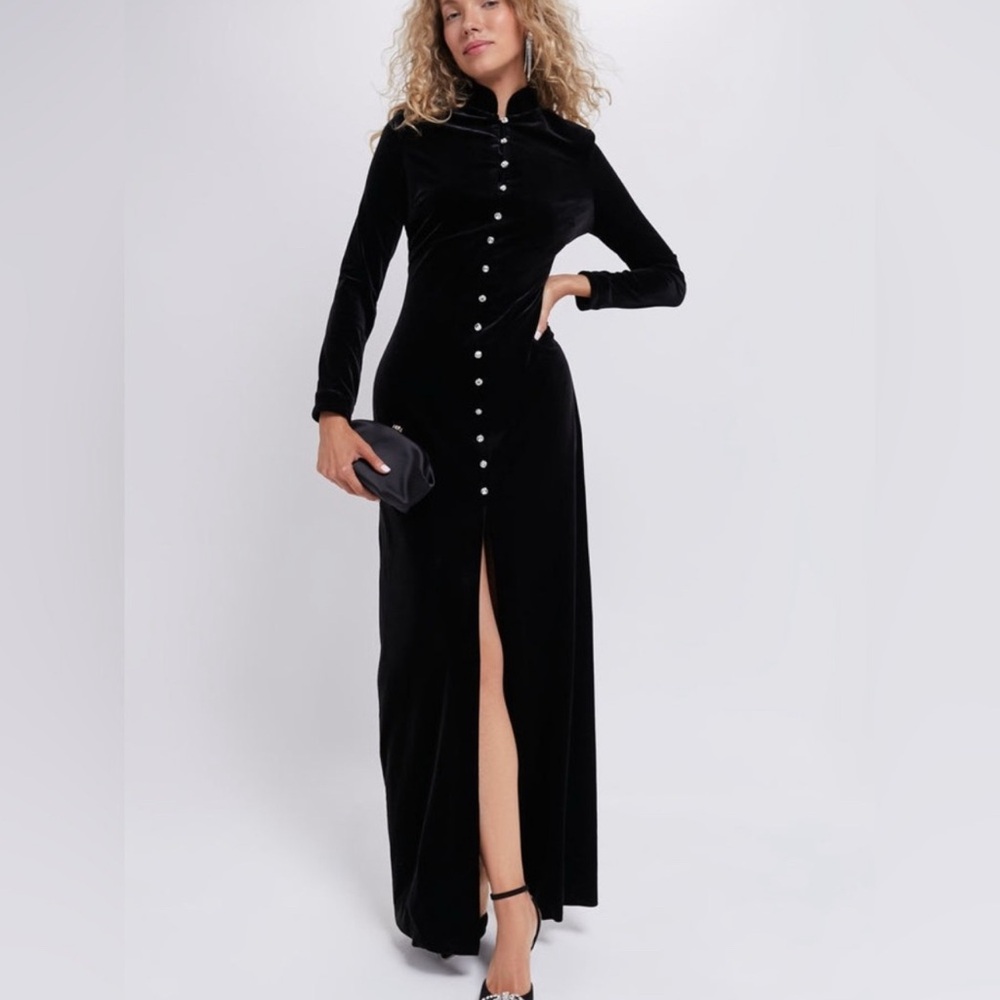 Tuckernuck Black Velvet Loretta Dress